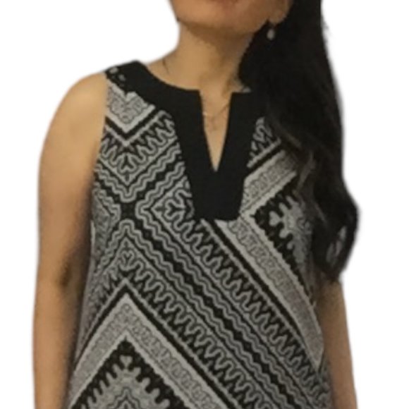 Le Chateau Print Tunic Dress V-neck - Picture 1 of 14